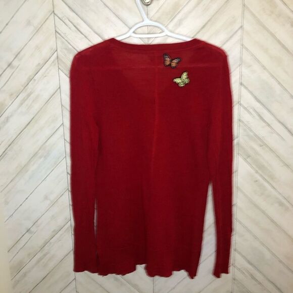 Kenar merino wool butterfly applique sweater - Picture 5 of 5